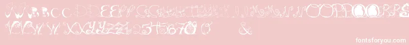 Teenageromancenovel-Schriftart – Weiße Schriften auf rosa Hintergrund