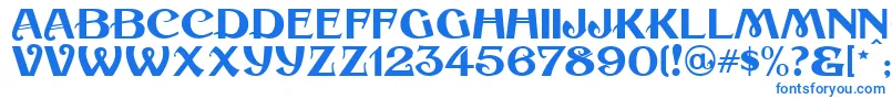 フォントCoaltrain – 白い背景に青い文字