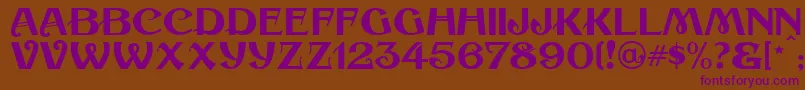 Coaltrain Font – Purple Fonts on Brown Background