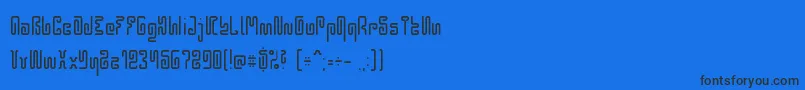フォントHieros0926 – 黒い文字の青い背景