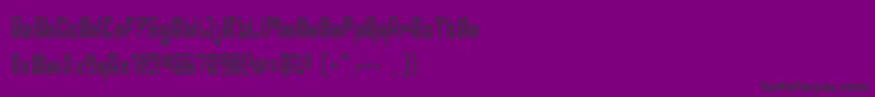 Hieros0926-fontti – mustat fontit violetilla taustalla