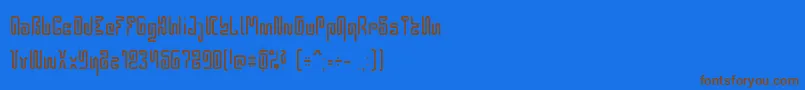 Hieros0926 Font – Brown Fonts on Blue Background