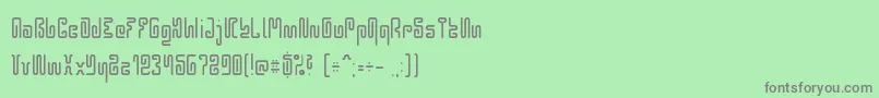 フォントHieros0926 – 緑の背景に灰色の文字