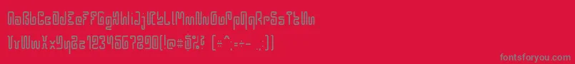 フォントHieros0926 – 赤い背景に灰色の文字