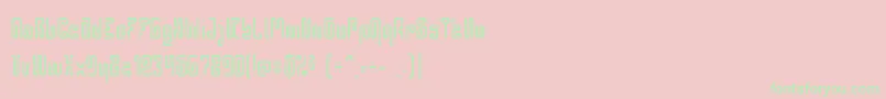 Hieros0926 Font – Green Fonts on Pink Background