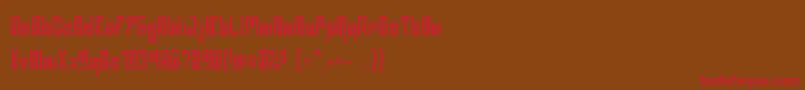 Hieros0926 Font – Red Fonts on Brown Background