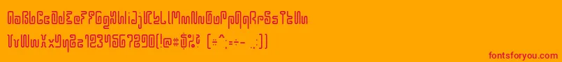 Hieros0926 Font – Red Fonts on Orange Background
