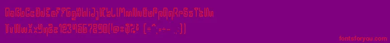Hieros0926 Font – Red Fonts on Purple Background