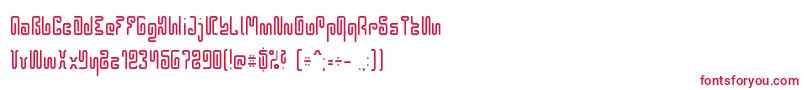 Hieros0926 Font – Red Fonts on White Background