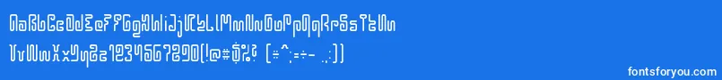 フォントHieros0926 – 青い背景に白い文字