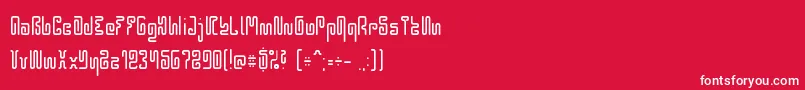 Hieros0926 Font – White Fonts on Red Background