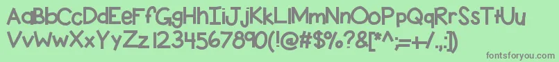 Kbpaythelady Font – Gray Fonts on Green Background