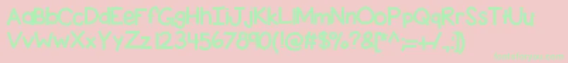 Kbpaythelady Font – Green Fonts on Pink Background