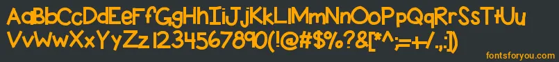 Kbpaythelady Font – Orange Fonts on Black Background