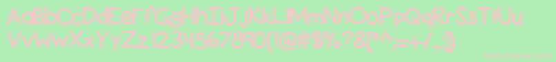 Kbpaythelady Font – Pink Fonts on Green Background
