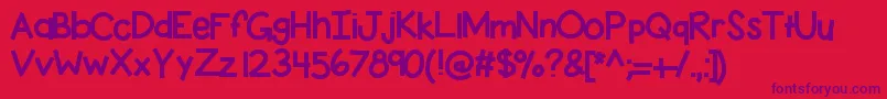 Kbpaythelady Font – Purple Fonts on Red Background