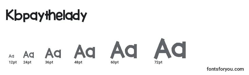 Kbpaythelady Font Sizes