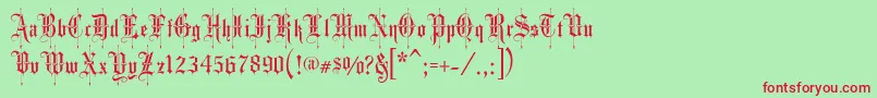 Подробнее о шрифте Showcard Шрифт Showcard – красные шрифты на зелёном фоне