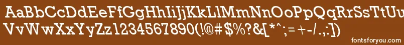 RockneyleftyRegular Font – White Fonts on Brown Background