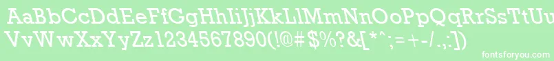 RockneyleftyRegular Font – White Fonts on Green Background