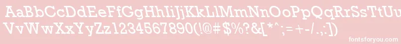 RockneyleftyRegular Font – White Fonts on Pink Background