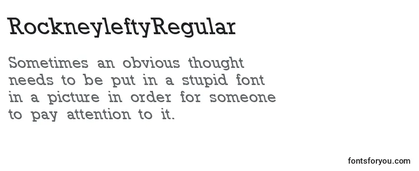 Review of the RockneyleftyRegular Font
