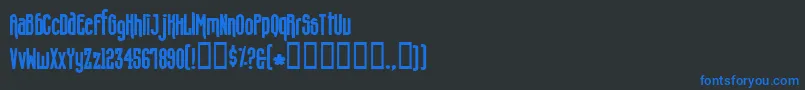 ConcreteShoes Font – Blue Fonts on Black Background