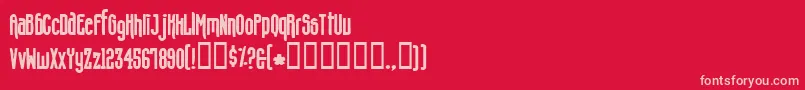 ConcreteShoes Font – Pink Fonts on Red Background