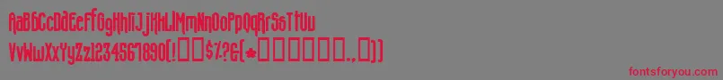 ConcreteShoes Font – Red Fonts on Gray Background