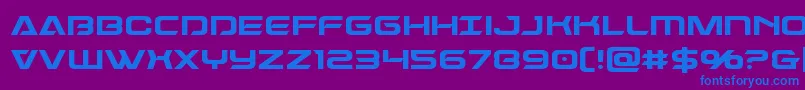 Dameron Font – Blue Fonts on Purple Background
