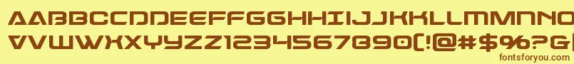 Dameron Font – Brown Fonts on Yellow Background