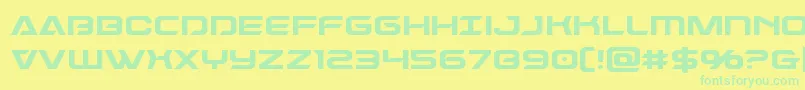 Dameron Font – Green Fonts on Yellow Background