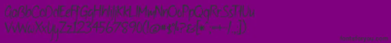 OfWildflowersAndWings Font – Black Fonts on Purple Background