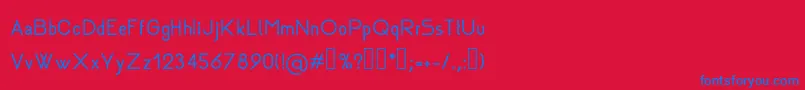 Rhanoll Font – Blue Fonts on Red Background
