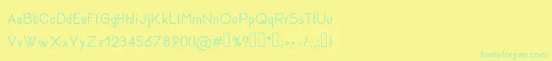 Rhanoll Font – Green Fonts on Yellow Background