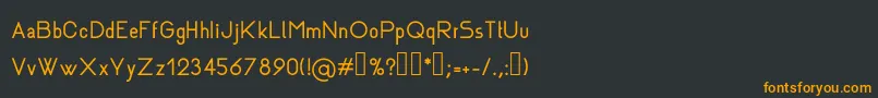 Fonte Rhanoll – fontes laranjas em um fundo preto