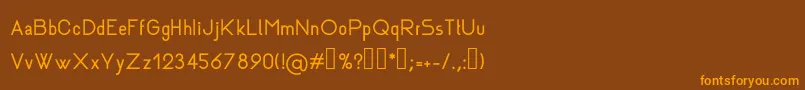 Rhanoll Font – Orange Fonts on Brown Background