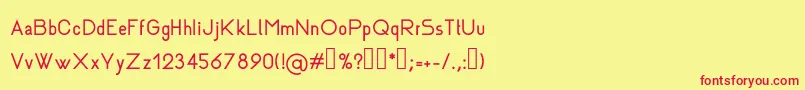 Шрифт Rhanoll – красные шрифты на жёлтом фоне