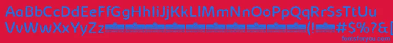 KabrioSoftRegularTrial Font – Blue Fonts on Red Background