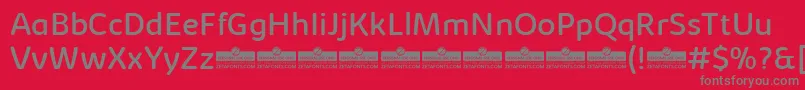 Czcionka KabrioSoftRegularTrial – szare czcionki na czerwonym tle