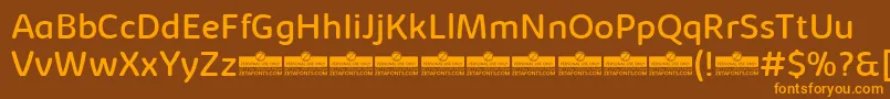 KabrioSoftRegularTrial Font – Orange Fonts on Brown Background