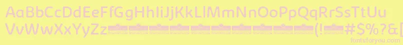 Шрифт KabrioSoftRegularTrial – розовые шрифты на жёлтом фоне