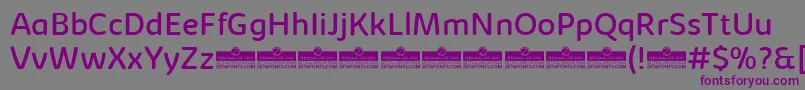 フォントKabrioSoftRegularTrial – 紫色のフォント、灰色の背景