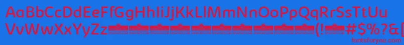 KabrioSoftRegularTrial Font – Red Fonts on Blue Background