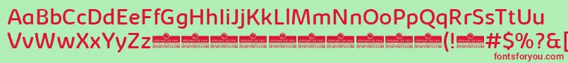 KabrioSoftRegularTrial Font – Red Fonts on Green Background