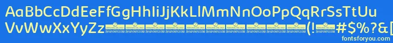 KabrioSoftRegularTrial Font – Yellow Fonts on Blue Background