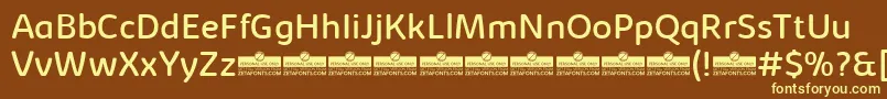 KabrioSoftRegularTrial Font – Yellow Fonts on Brown Background