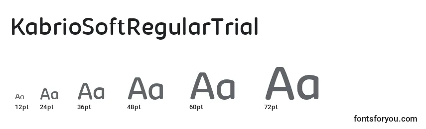 KabrioSoftRegularTrial Font Sizes