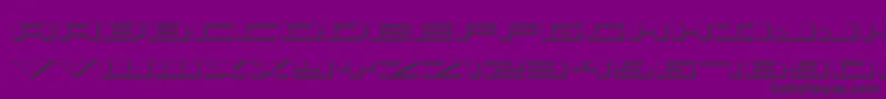Trireme3D-fontti – mustat fontit violetilla taustalla