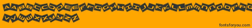 フォントTrashBoxes – 黒い文字のオレンジの背景